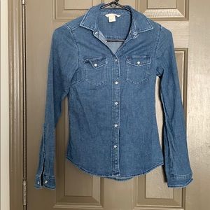 H&M Long sleeve denim button down